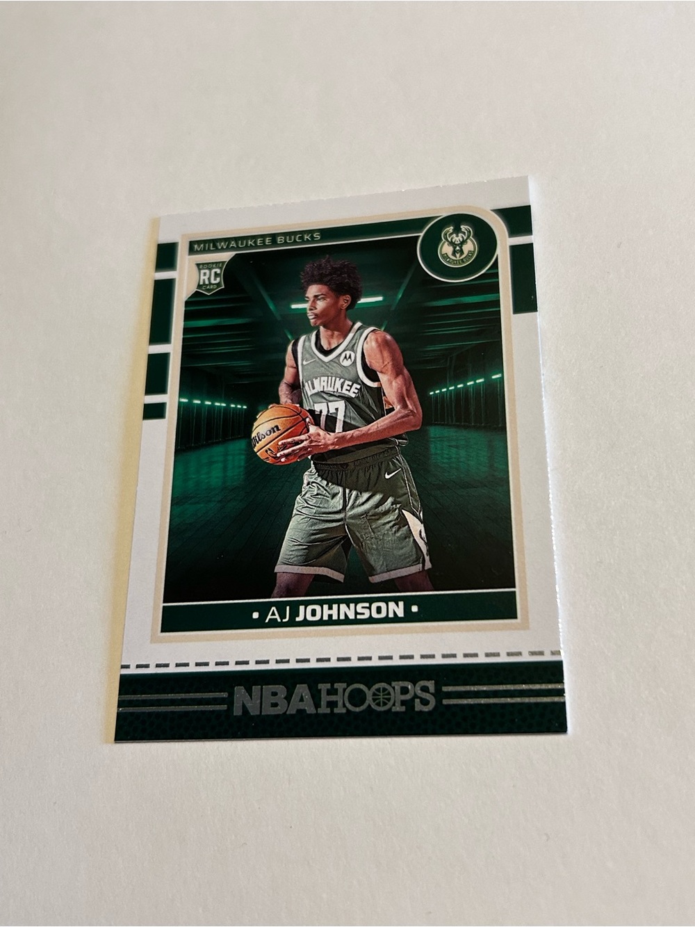 Milwaukee Bucks AJ Johnson NBA Hoops Basketball Card - Green & White